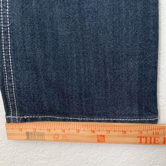 Code Bleu Annette Bootcut Jeans Dark Blue Embellished Embroidered Size 16W - Picture 11 of 12